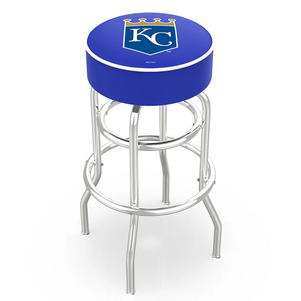 Kansas City Royals 30" Double Ring Chrome Swivel Counter Stool