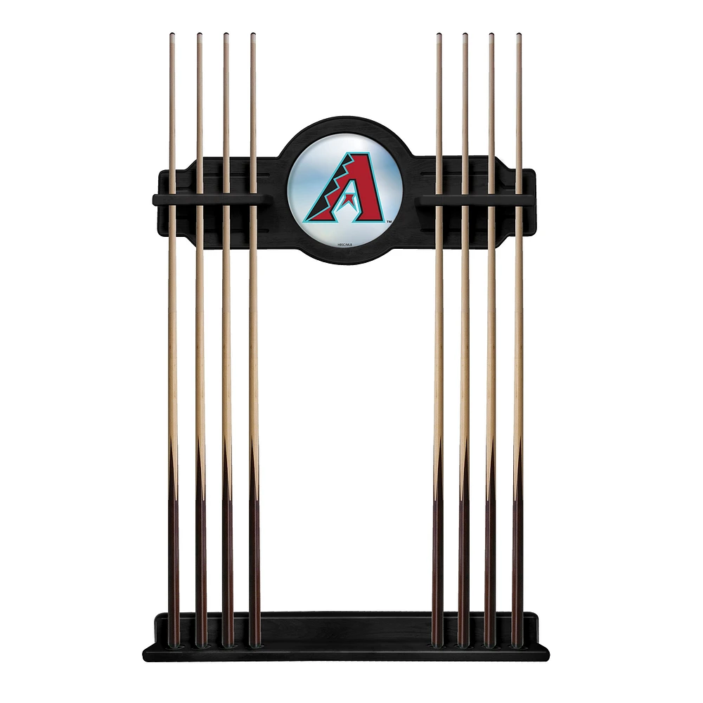 Black Arizona Diamondbacks Eight Stick Wood Pool Cue Rack