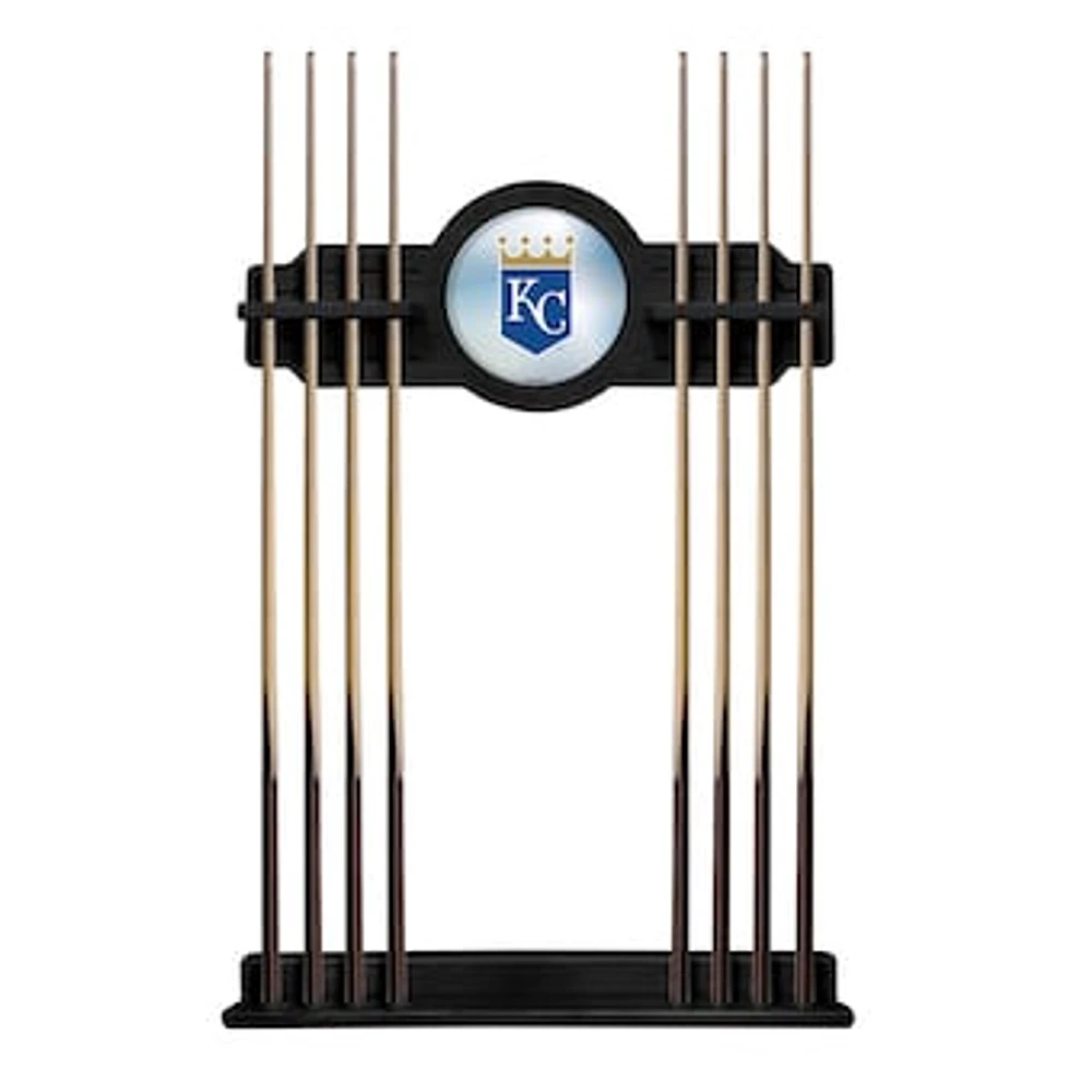 Black Kansas City Royals Eight Stick Wood Pool Cue Rack