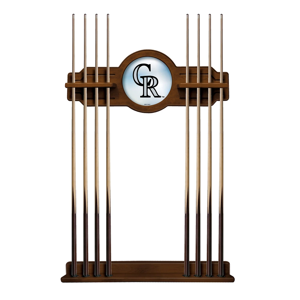 Chardonnay Colorado Rockies Eight Stick Wood Pool Cue Rack