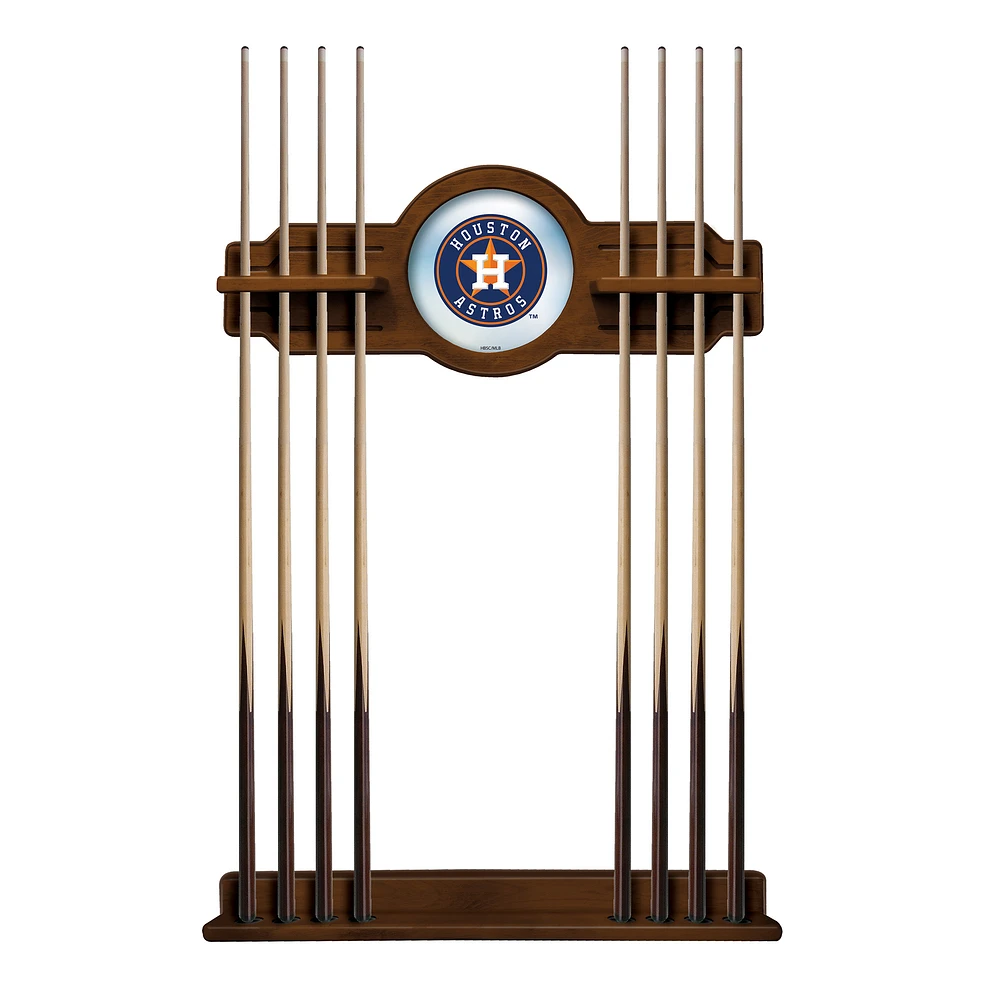 Chardonnay Houston Astros Eight Stick Wood Pool Cue Rack