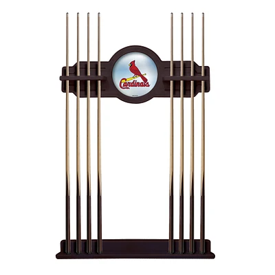 English Tudor St. Louis Cardinals Eight Stick Wood Pool Cue Rack