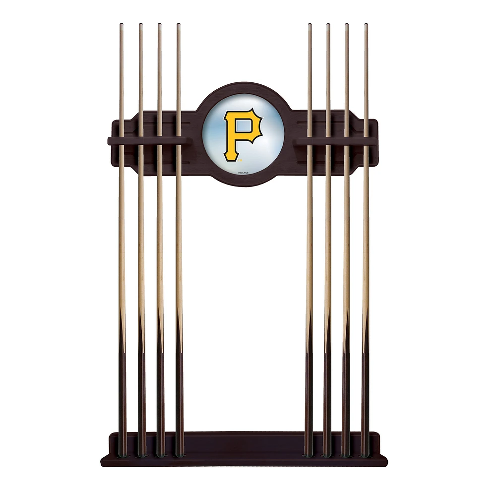 English Tudor Pittsburgh Pirates Eight Stick Wood Pool Cue Rack