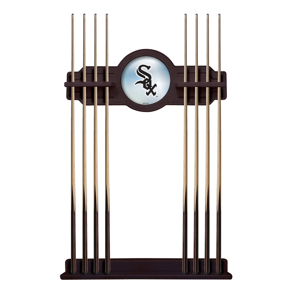 English Tudor Chicago White Sox Eight Stick Wood Pool Cue Rack