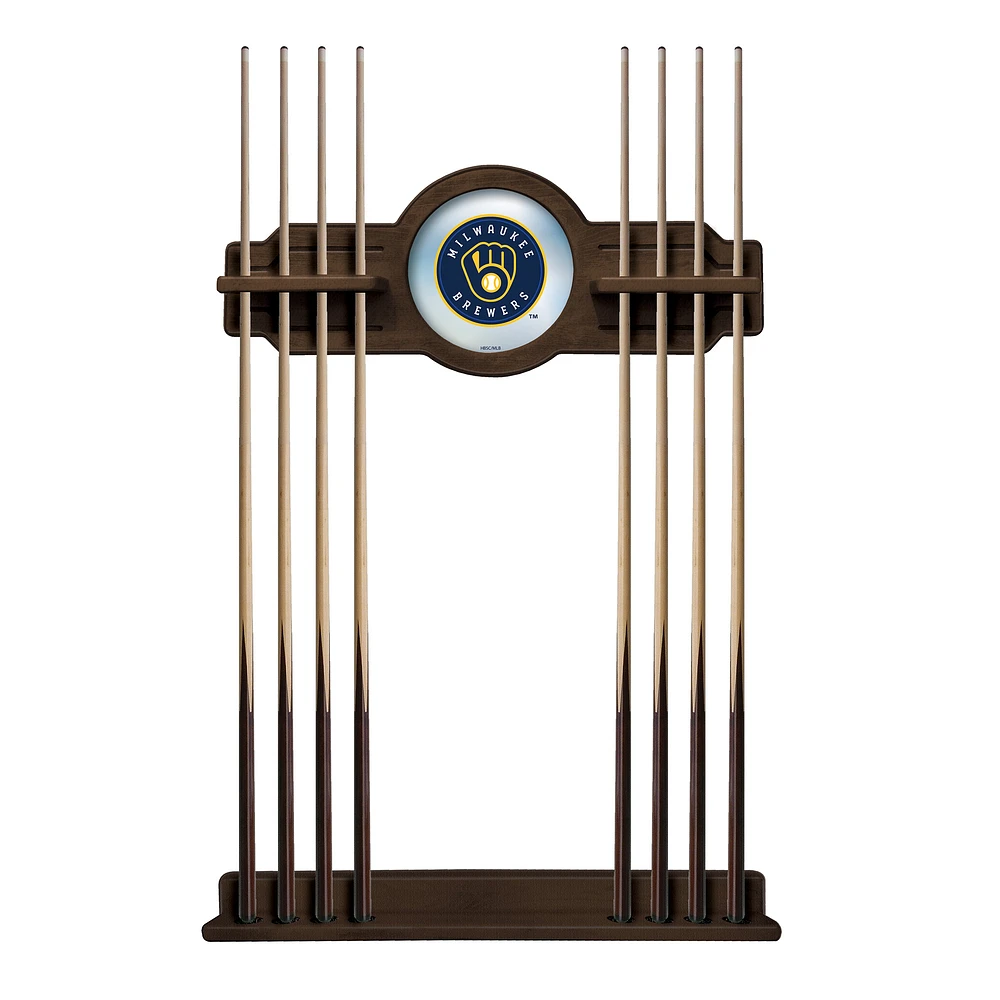 Navajo Milwaukee Brewers Eight Stick Wood Pool Cue Rack