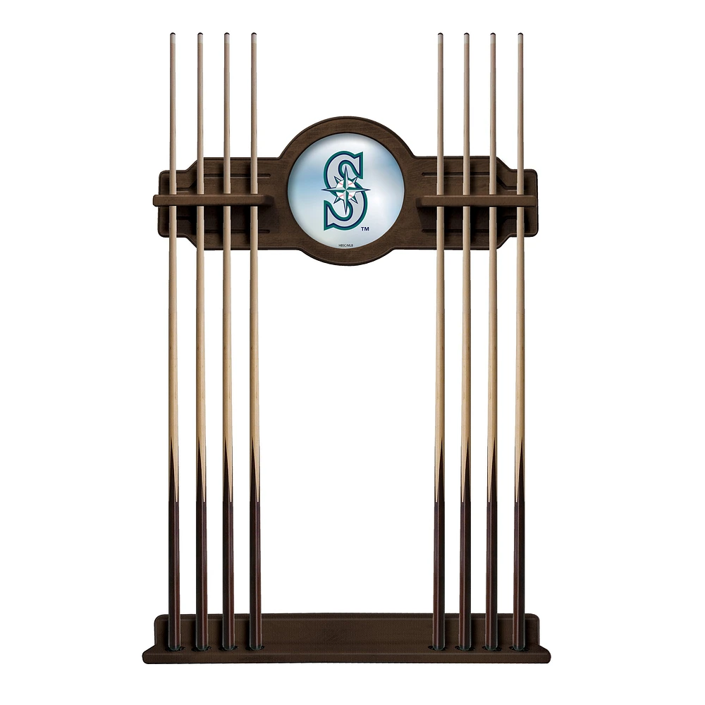 Navajo Seattle Mariners Eight Stick Wood Pool Cue Rack