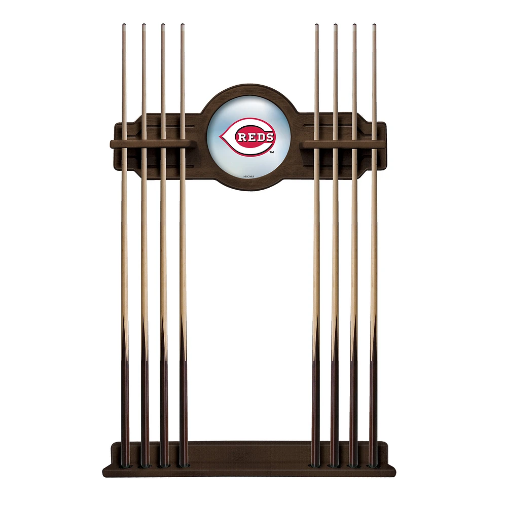 Navajo Cincinnati Reds Eight Stick Wood Pool Cue Rack