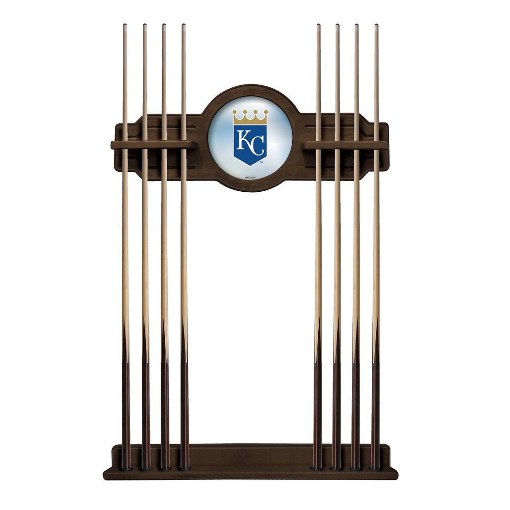 Navajo Kansas City Royals Eight Stick Wood Pool Cue Rack