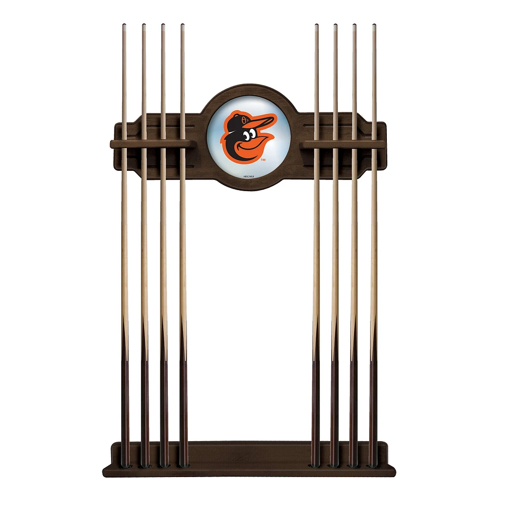 Navajo Baltimore Orioles Eight Stick Wood Pool Cue Rack