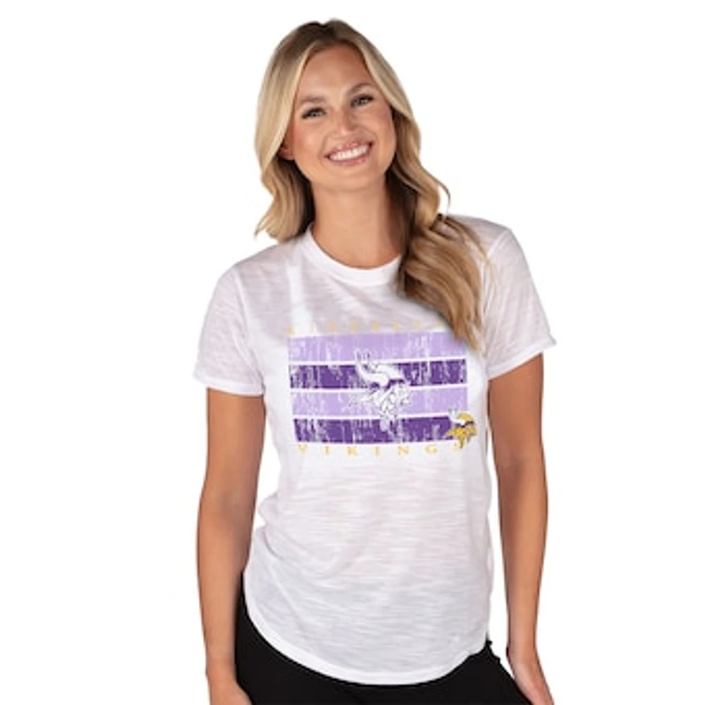 Women's Concepts Sport White Minnesota Vikings Infuse Lightweight Slub Knit Top