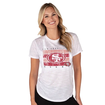 Women's Concepts Sport White San Francisco 49ers Infuse Lightweight Slub Knit Top