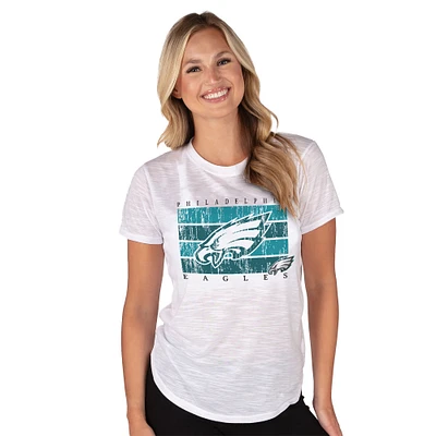 Women's Concepts Sport White Philadelphia Eagles Infuse Lightweight Slub Knit Top