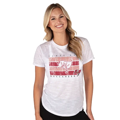 Women's Concepts Sport White Tampa Bay Buccaneers Infuse Lightweight Slub Knit Top