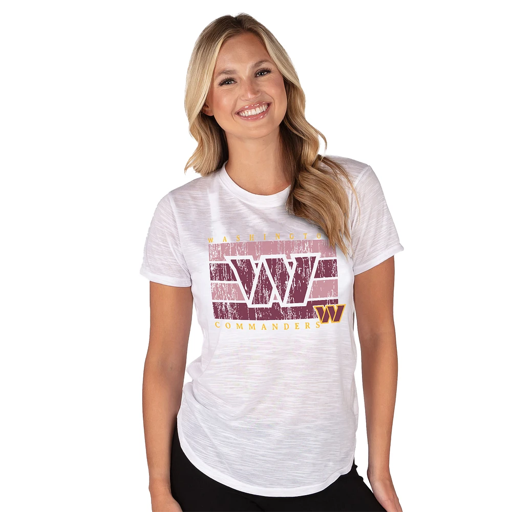 Women's Concepts Sport White Washington Commanders Infuse Lightweight Slub Knit Top