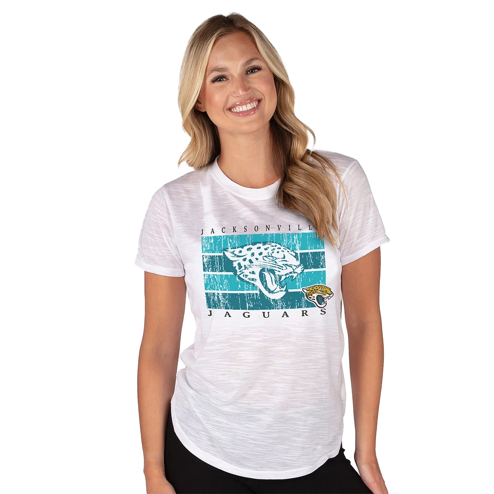 Women's Concepts Sport White Jacksonville Jaguars Infuse Lightweight Slub Knit Top