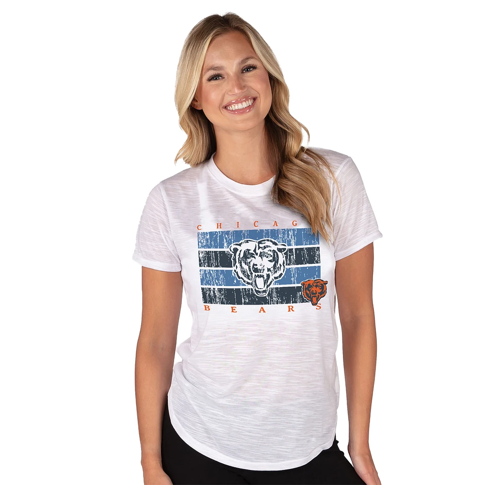 Women's Concepts Sport White Chicago Bears Infuse Lightweight Slub Knit Top