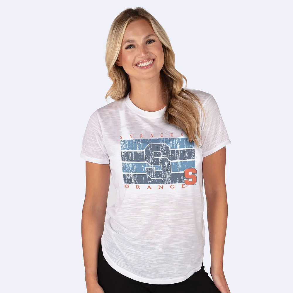 Women's Concepts Sport White Syracuse Orange Infuse Lightweight Slub Knit Top