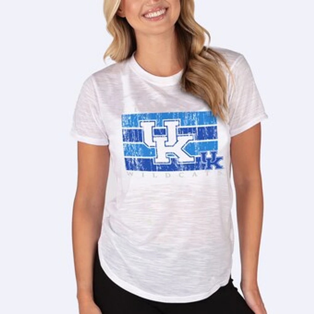 Women's Concepts Sport White Kentucky Wildcats Infuse Lightweight Slub Knit Top
