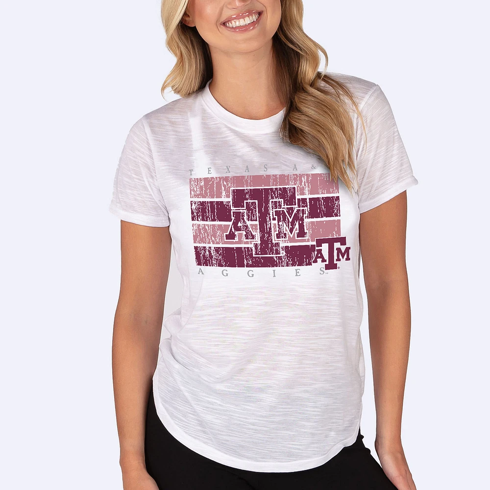 Women's Concepts Sport White Texas A&M Aggies Infuse Lightweight Slub Knit Top