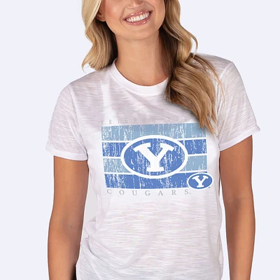 Women's Concepts Sport White BYU Cougars Infuse Lightweight Slub Knit Top