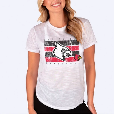 Women's Concepts Sport White Louisville Cardinals Infuse Lightweight Slub Knit Top