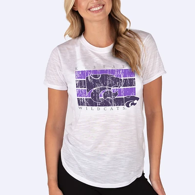 Women's Concepts Sport White Kansas State Wildcats Infuse Lightweight Slub Knit Top