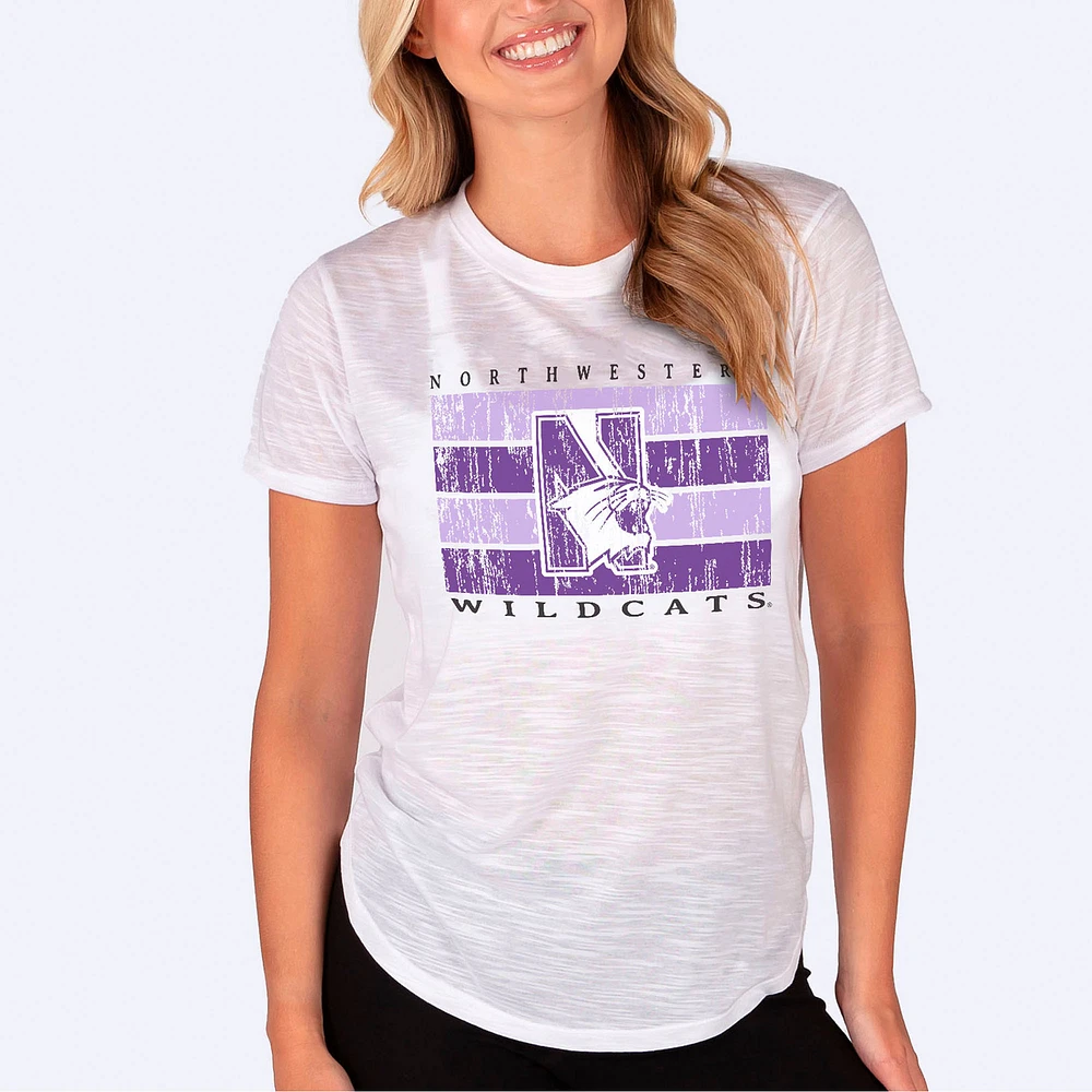 Women's Concepts Sport White Northwestern Wildcats Infuse Lightweight Slub Knit Top