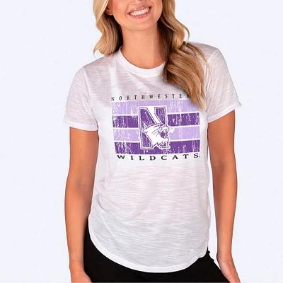 Women's Concepts Sport White Northwestern Wildcats Infuse Lightweight Slub Knit Top