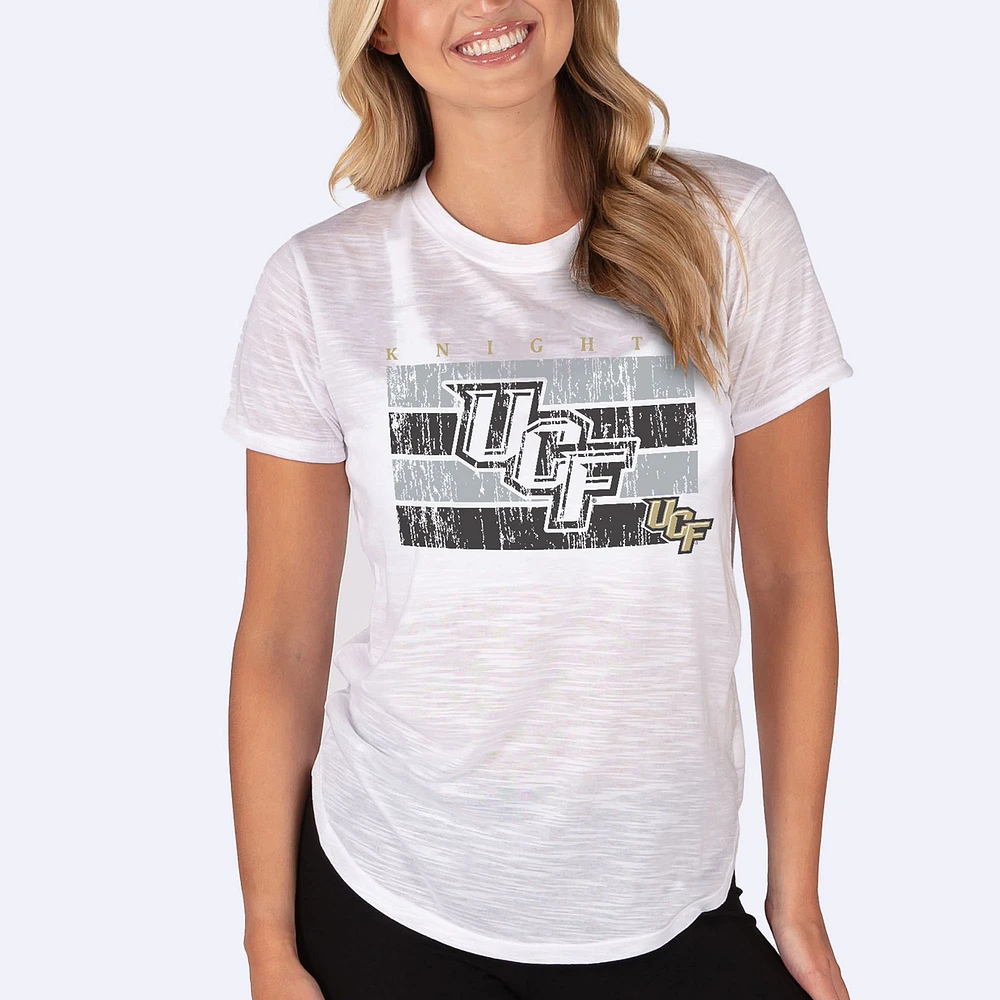 Women's Concepts Sport White UCF Knights Infuse Lightweight Slub Knit Top