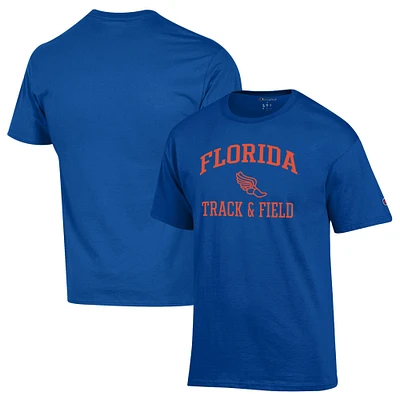 Men's Champion Royal Florida Gators Icon Track & Field T-Shirt