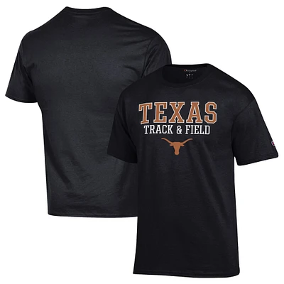 Men's Champion Texas Longhorns Track & Field Stack Logo T-Shirt