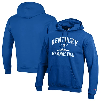 Men's Champion Royal Kentucky Wildcats Icon Gymnastics Powerblend Pullover Hoodie