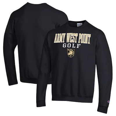 Men's Champion Black Army Knights Powerblend Crewneck Sweatshirt