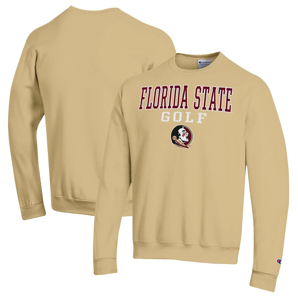 Men's Champion Gold Florida State Seminoles Powerblend Crewneck Sweatshirt