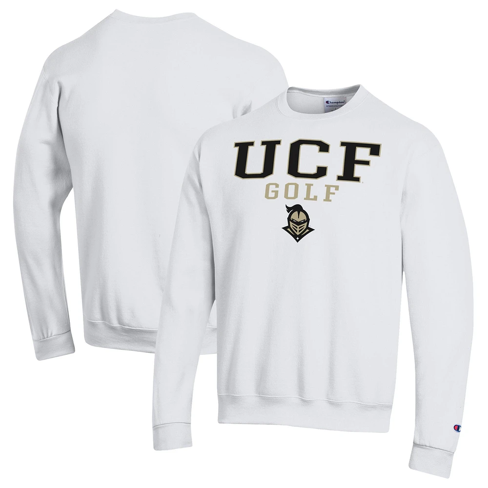 Men's Champion White UCF Knights Powerblend Crewneck Sweatshirt