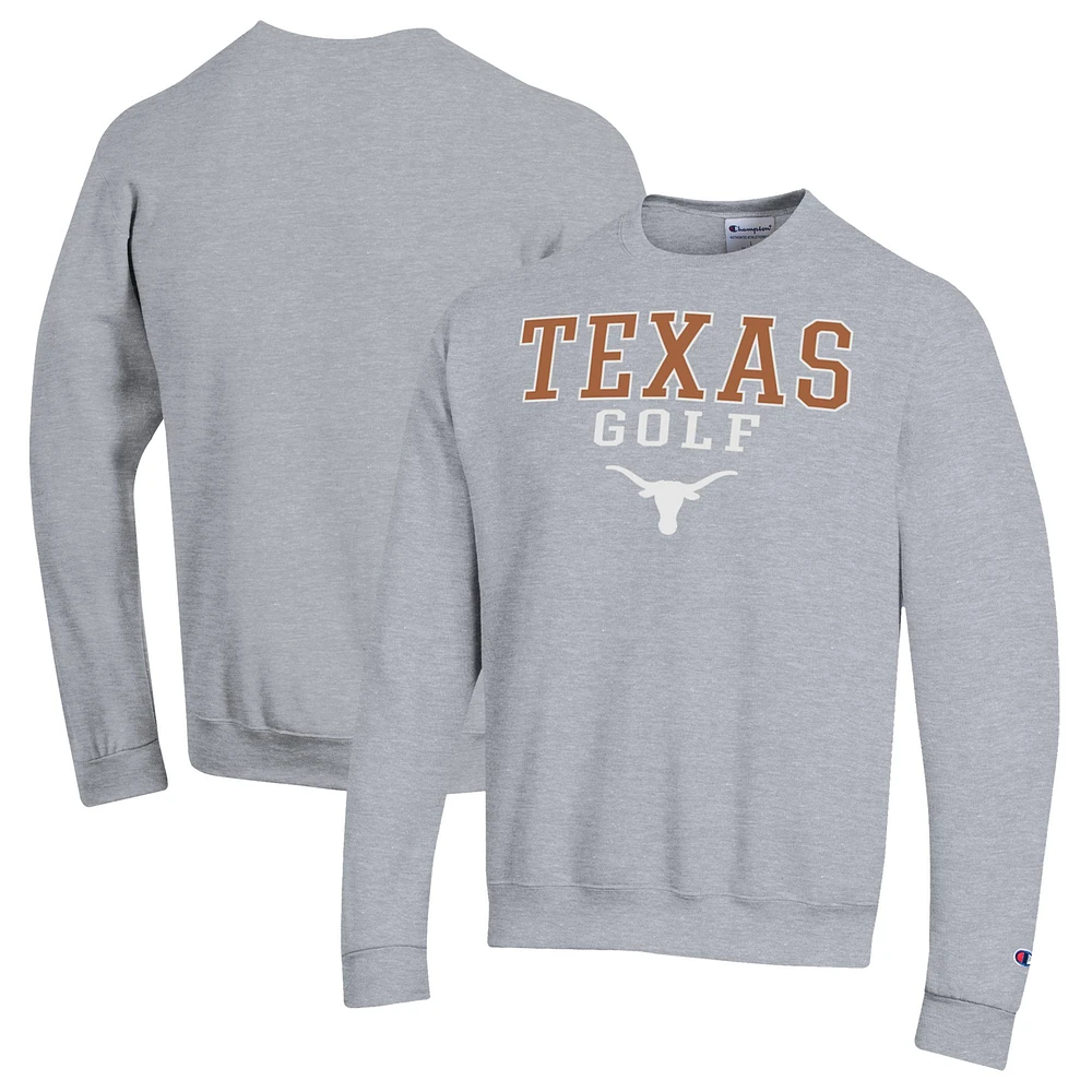 Men's Champion Gray Texas Longhorns Powerblend Crewneck Sweatshirt