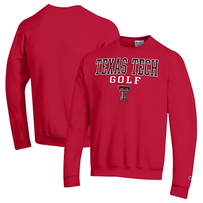 Men's Champion Red Texas Tech Raiders Powerblend Crewneck Sweatshirt