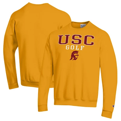 Men's Champion Gold USC Trojans Powerblend Crewneck Sweatshirt