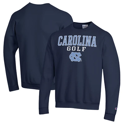 Men's Champion Navy North Carolina Tar Heels Powerblend Crewneck Sweatshirt