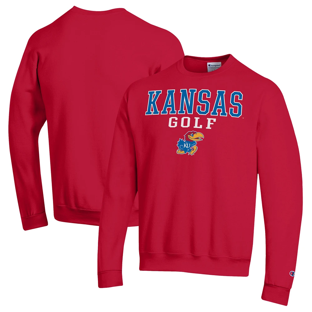 Men's Champion Kansas Jayhawks Powerblend Crewneck Sweatshirt