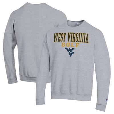 Men's Champion Gray West Virginia Mountaineers Powerblend Crewneck Sweatshirt