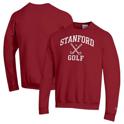 Men's Champion Cardinal Stanford Powerblend Crewneck Sweatshirt