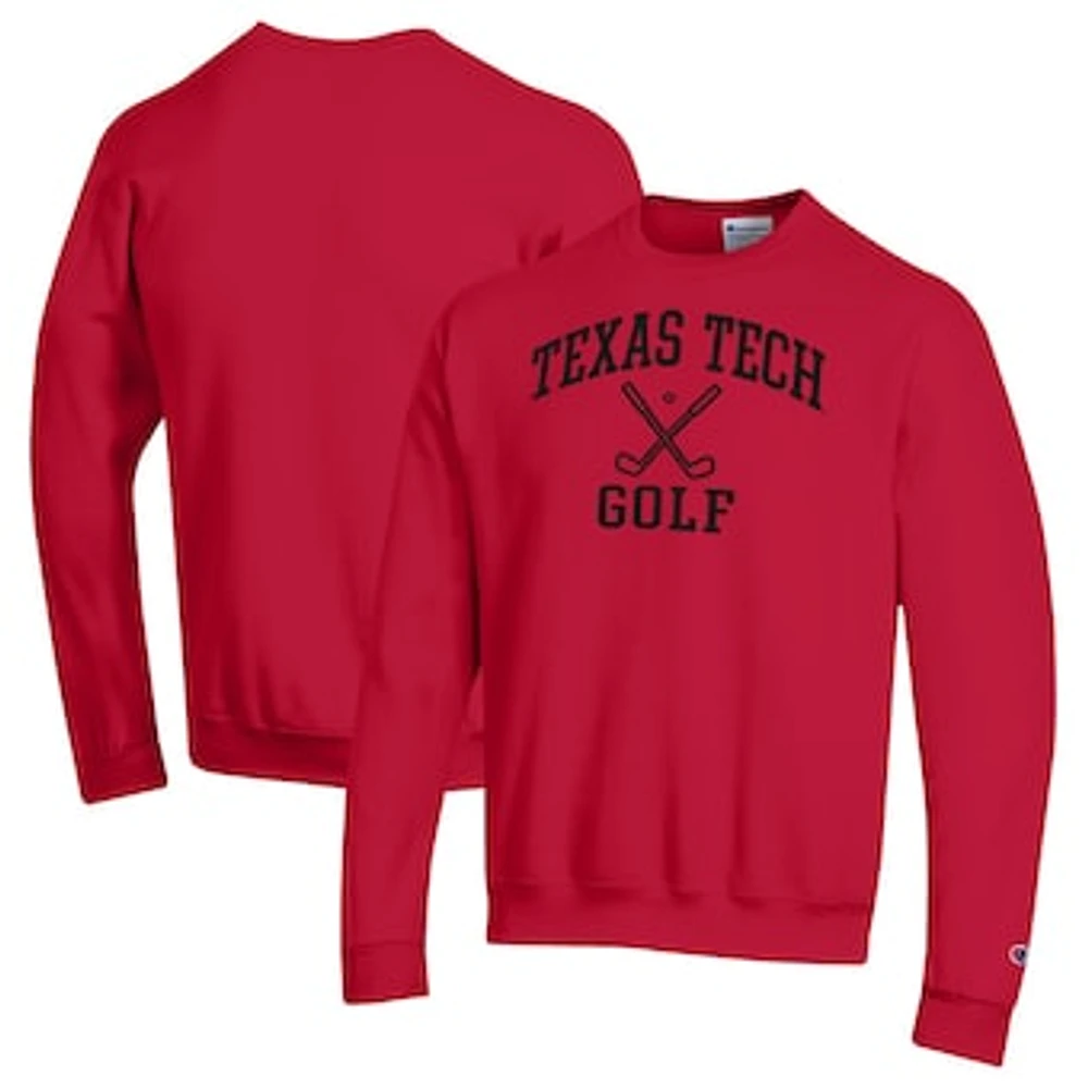 Men's Champion Red Texas Tech Raiders Powerblend Crewneck Sweatshirt