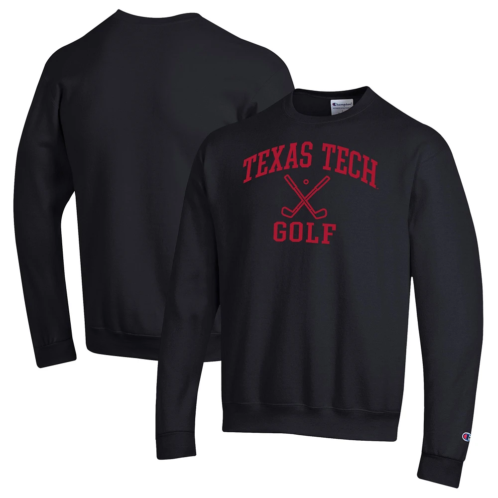 Men's Champion Red Texas Tech Raiders Powerblend Crewneck Sweatshirt
