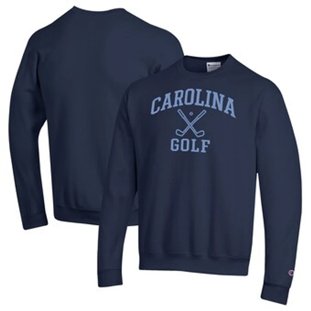 Men's Champion Navy North Carolina Tar Heels Powerblend Crewneck Sweatshirt
