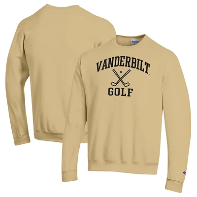 Men's Champion Gold Vanderbilt Commodores Powerblend Crewneck Sweatshirt