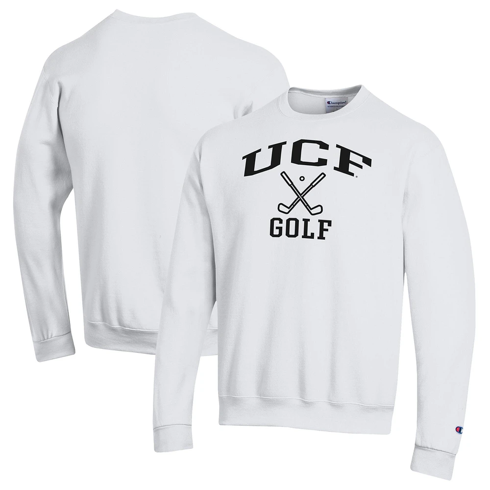Men's Champion White UCF Knights Powerblend Crewneck Sweatshirt