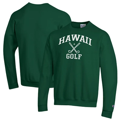 Men's Champion Hawaii Rainbow Warriors Powerblend Crewneck Sweatshirt