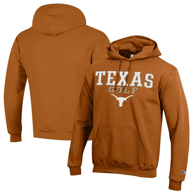 Men's Champion Texas Longhorns Stacked Golf Powerblend Pullover Hoodie