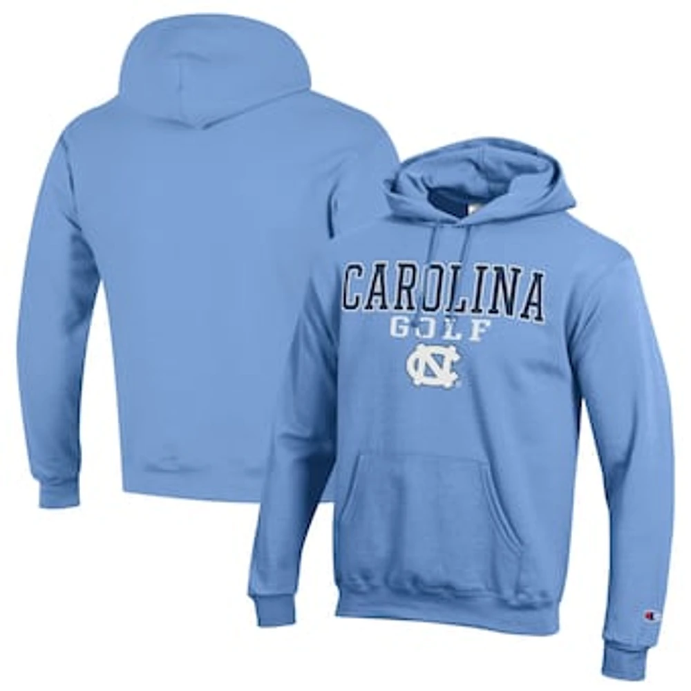 Men's Champion North Carolina Tar Heels Stacked Golf Powerblend Pullover Hoodie